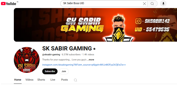 Sk sabir boss uid | SK Sabir Boss Youtube 